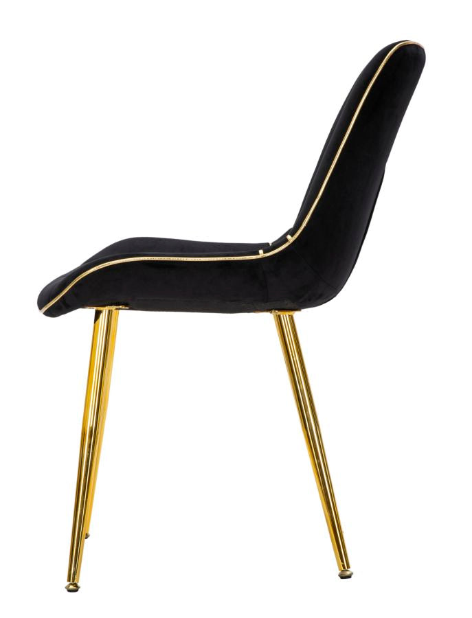 Mauro Ferretti Sedia Paris Nera/gold Set 2 pz 51 x 59 x 79 cm