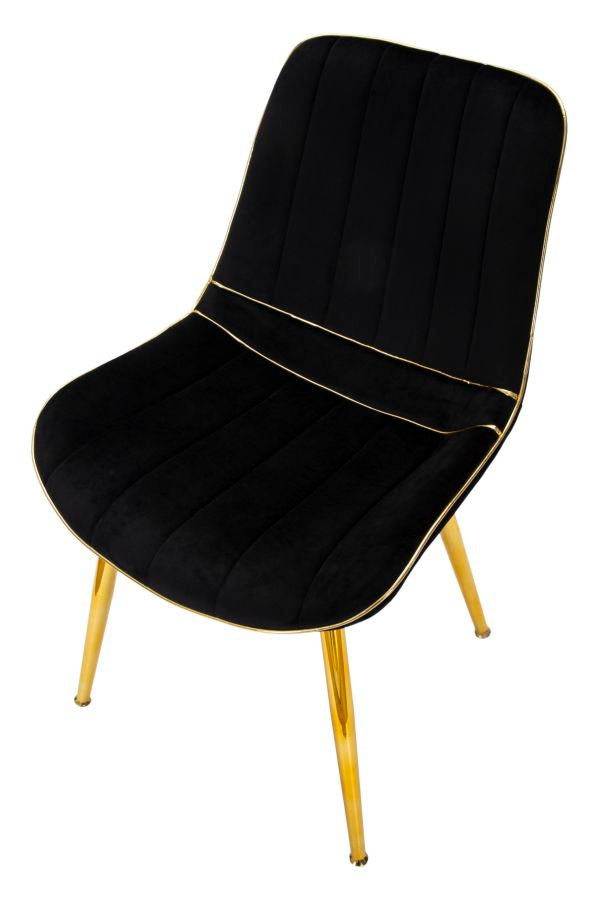 Mauro Ferretti Sedia Paris Nera/gold Set 2 pz 51 x 59 x 79 cm
