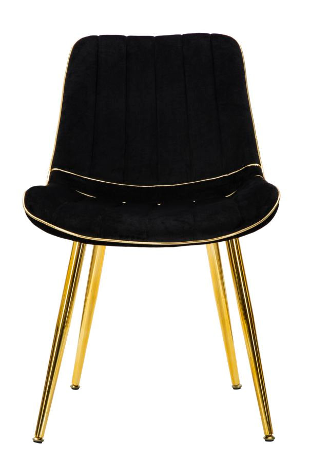 Mauro Ferretti Sedia Paris Nera/gold Set 2 pz 51 x 59 x 79 cm