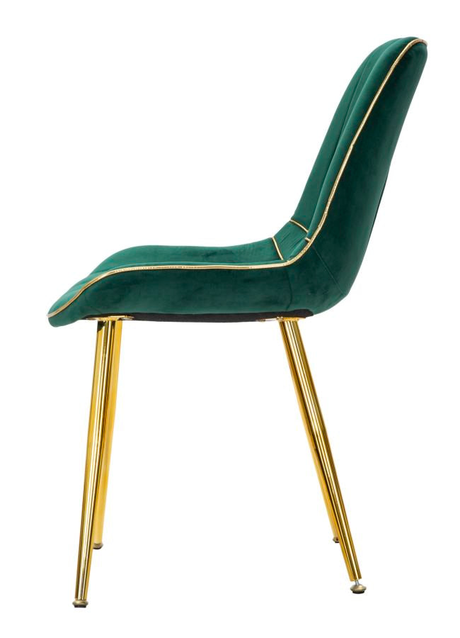 Mauro Ferretti Sedia Paris Verde/gold Set 2 pz 51 x 59 x 79 cm