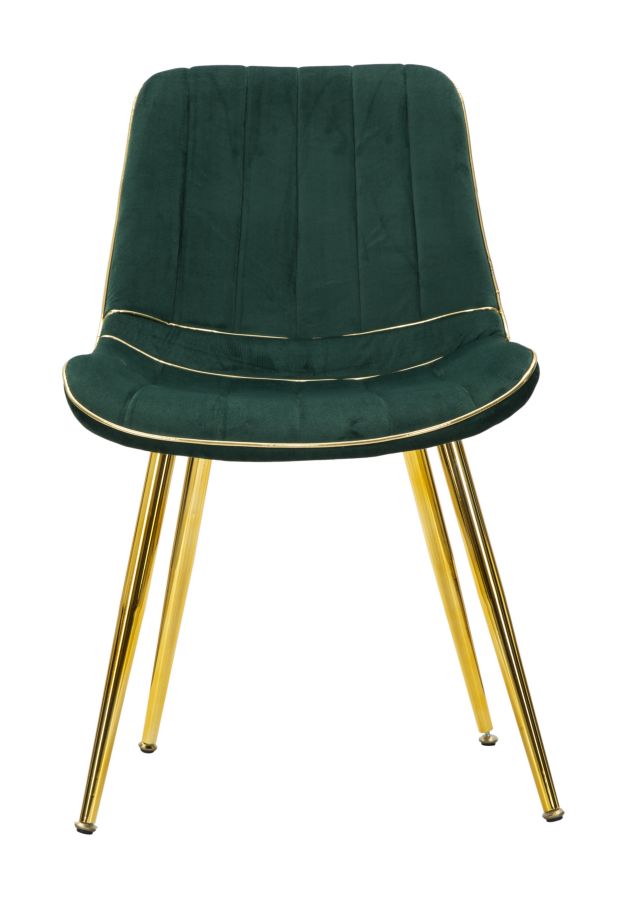 Mauro Ferretti Sedia Paris Verde/gold Set 2 pz 51 x 59 x 79 cm
