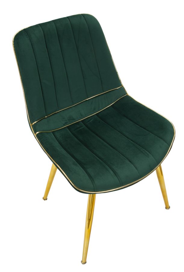 Mauro Ferretti Sedia Paris Verde/gold Set 2 pz 51 x 59 x 79 cm