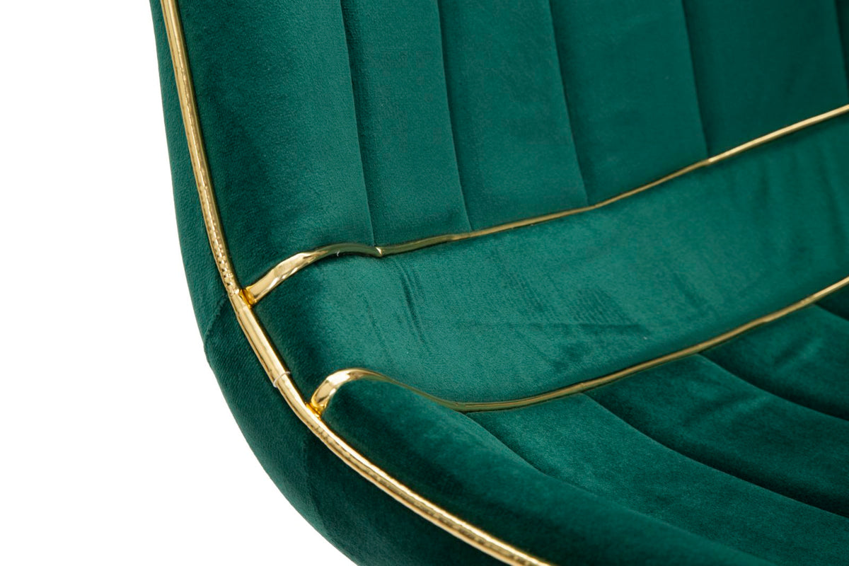 Mauro Ferretti Sedia Paris Verde/gold Set 2 pz 51 x 59 x 79 cm