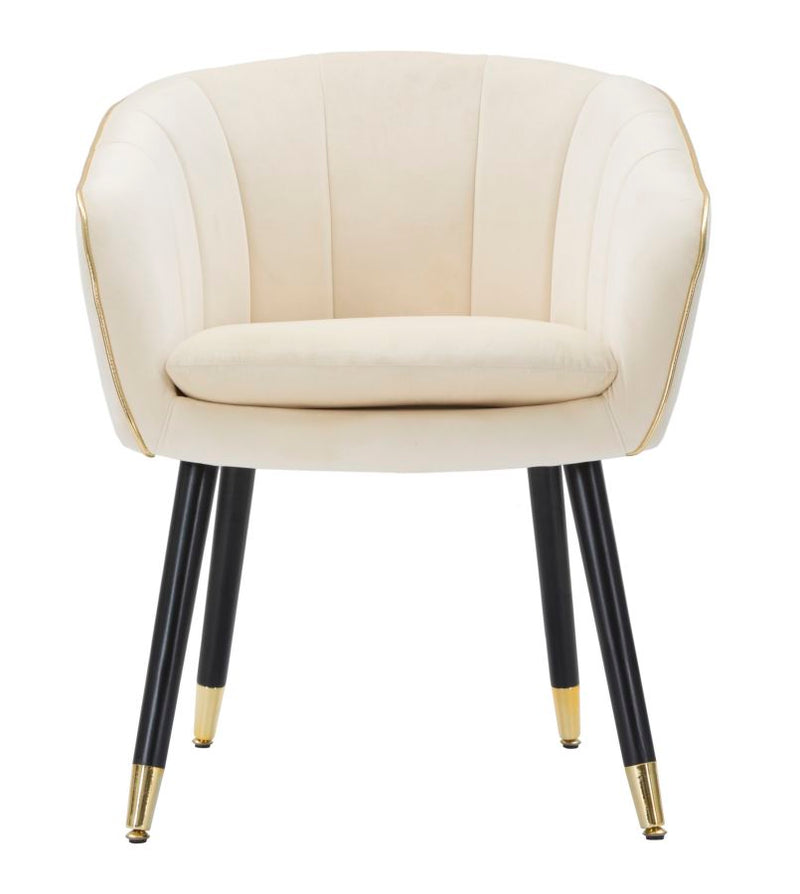 Mauro Ferretti Poltrona Paris Crema/gold 62 x 58 x 78 cm