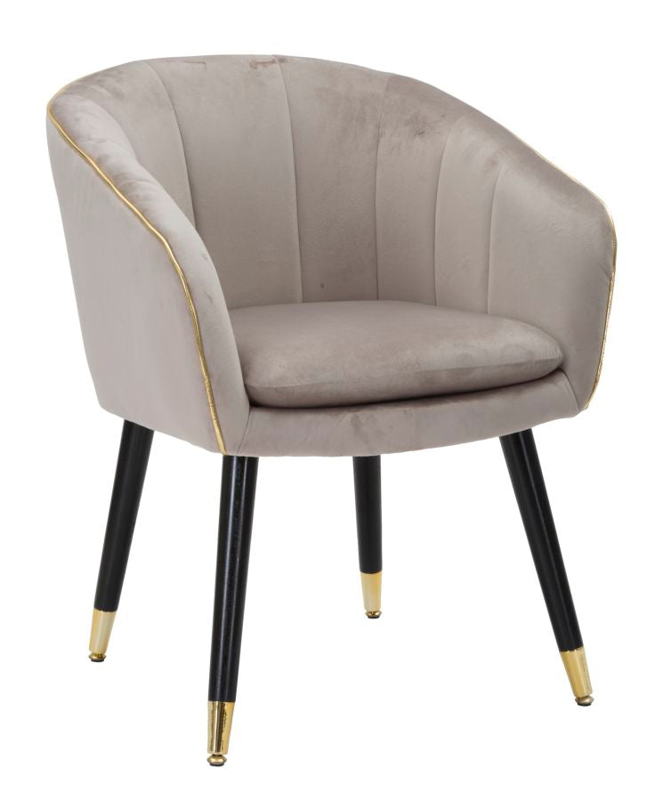 Mauro Ferretti Poltrona Paris Grigia/gold 62 x 58 x 78 cm