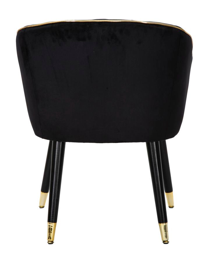 Mauro Ferretti Poltrona Paris Nera/gold 62 x 58 x 78 cm