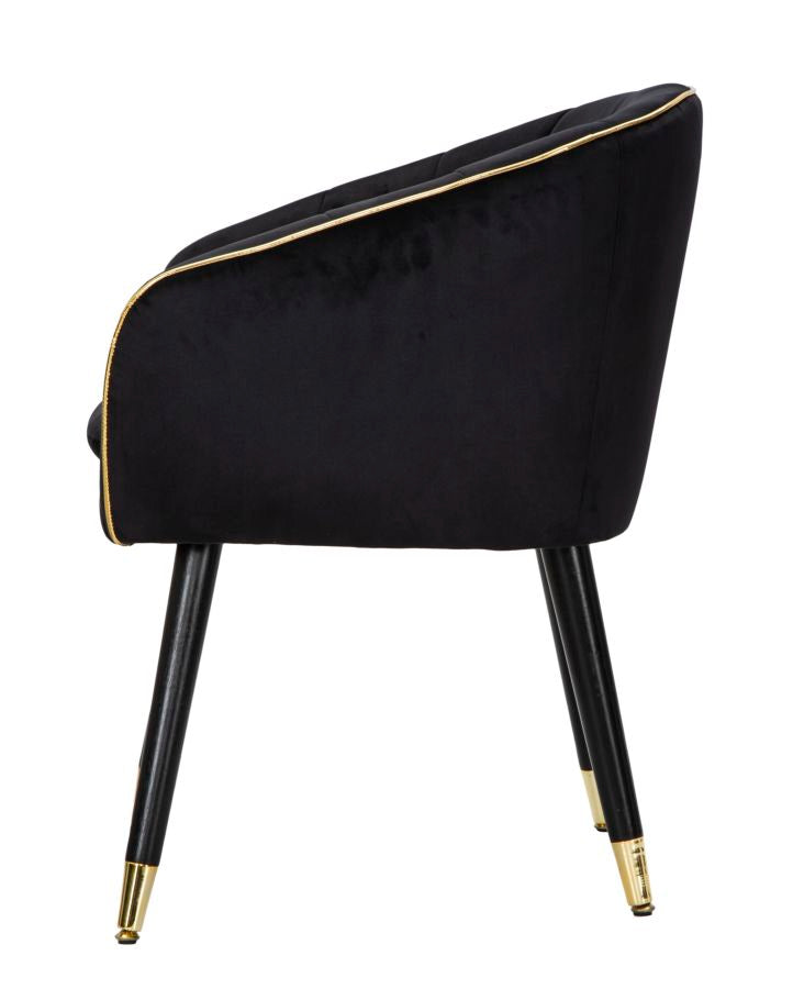 Mauro Ferretti Poltrona Paris Nera/gold 62 x 58 x 78 cm