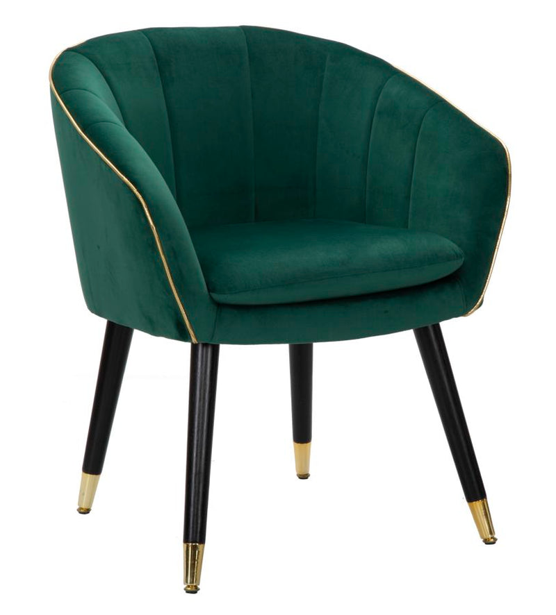 Mauro Ferretti Poltrona Paris Verde/gold 62 x 58 x 78 cm