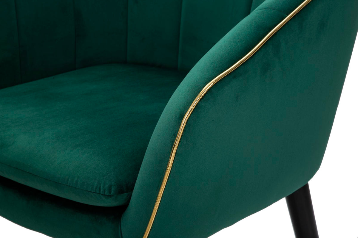 Mauro Ferretti Poltrona Paris Verde/gold 62 x 58 x 78 cm