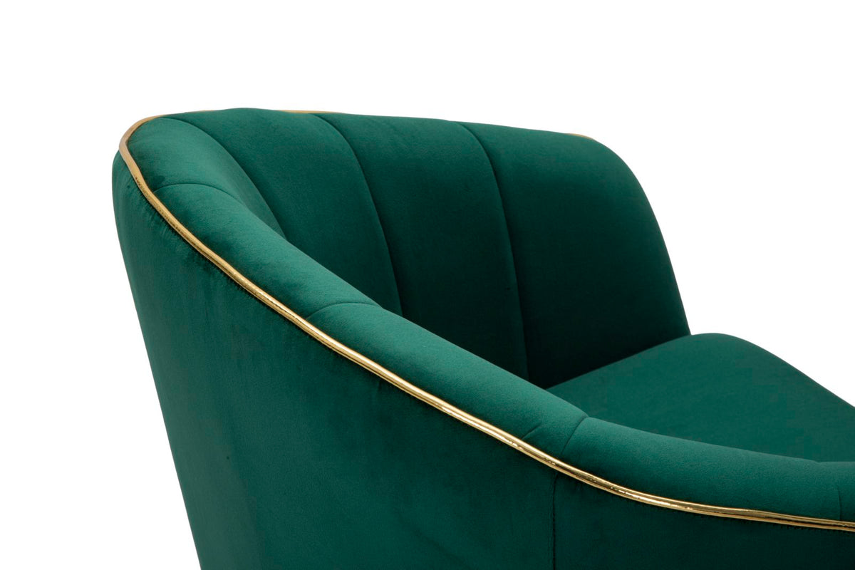 Mauro Ferretti Poltrona Paris Verde/gold 62 x 58 x 78 cm