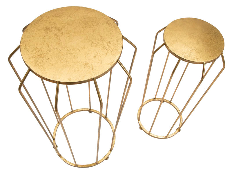 Mauro Ferretti Tavolinetti Thing Coppia Ø 38 x 70-26,8 x 60 cm