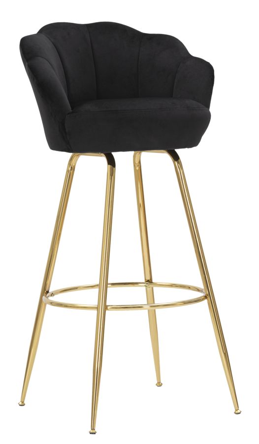Mauro Ferretti Sgabello Bar Vienna Nero 55 x 53 x 110 cm (altezza Seduta 88 )