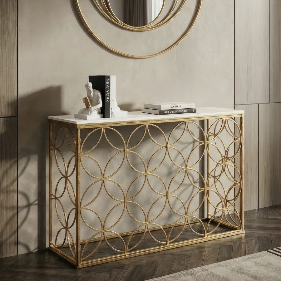 Mauro Ferretti Console Star Marble 120 x 40 x 80 cm
