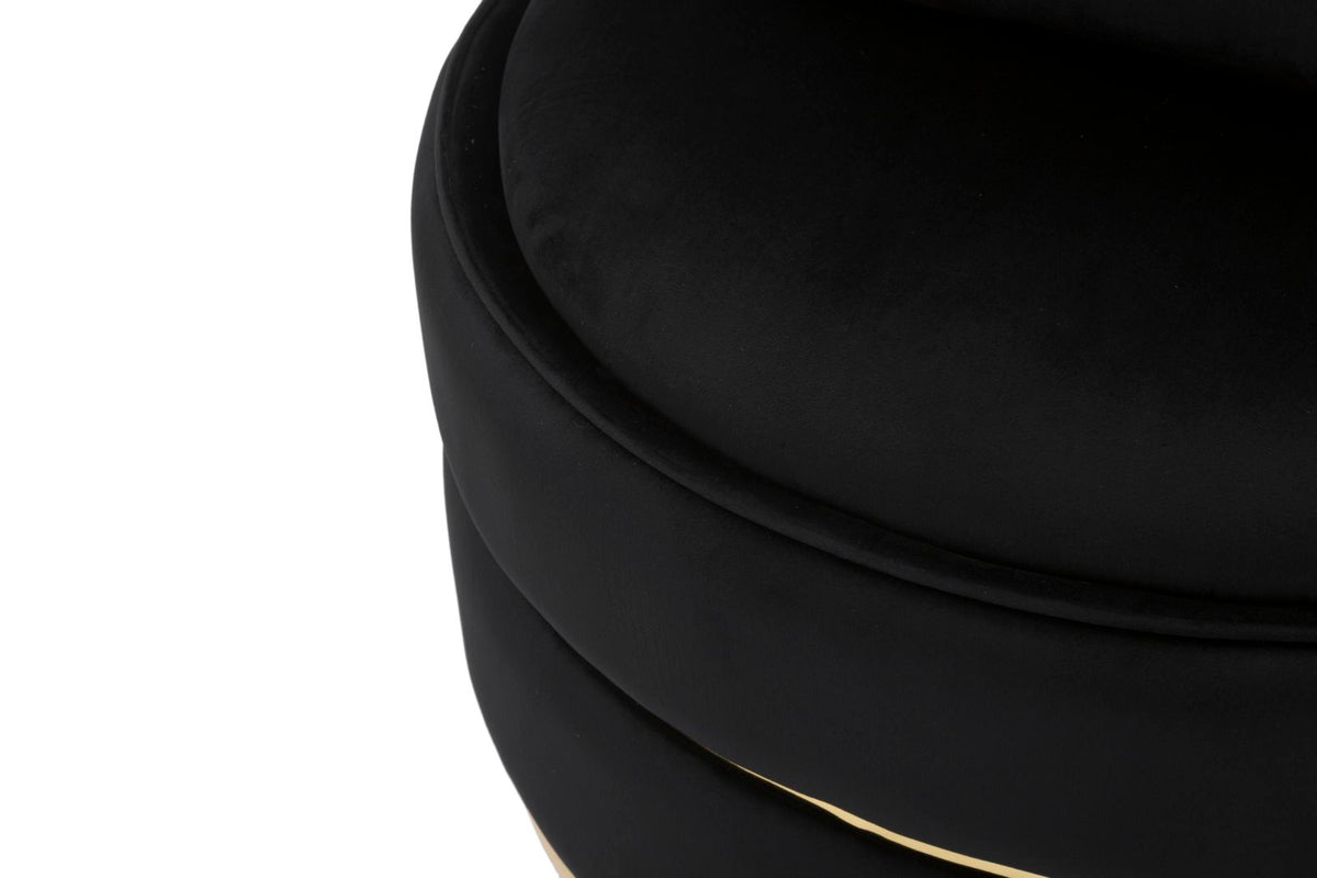 Mauro Ferretti Poltrona Paris Space Nero/gold Ø 84 x 72 cm