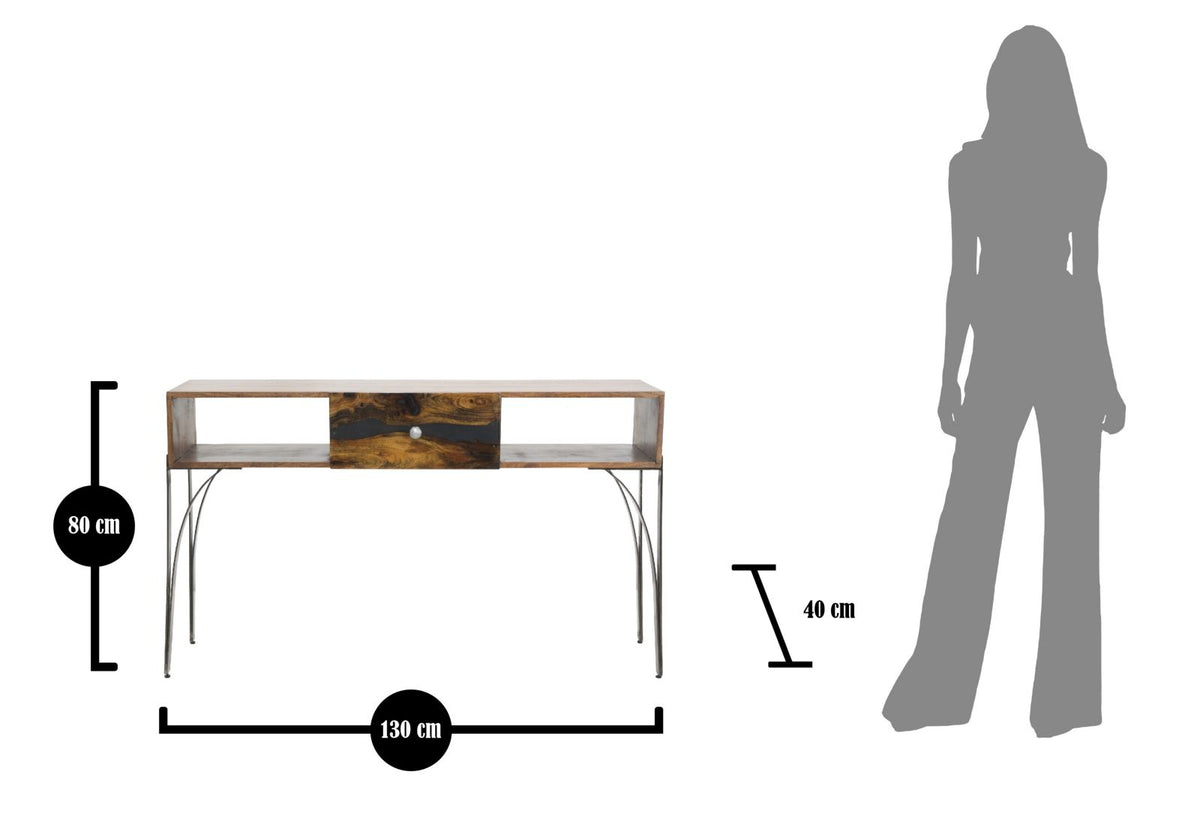 Mauro Ferretti Console Mustang 130 x 40 x 80 cm (legno di Acacia Nilotica)