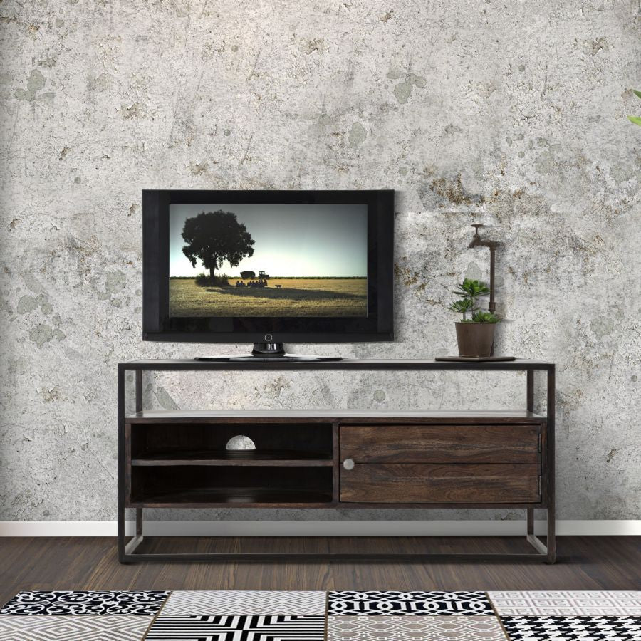 Mauro Ferretti Porta TV Burn 120 x 40 x 55 cm (legno di Acacia Nilotica)