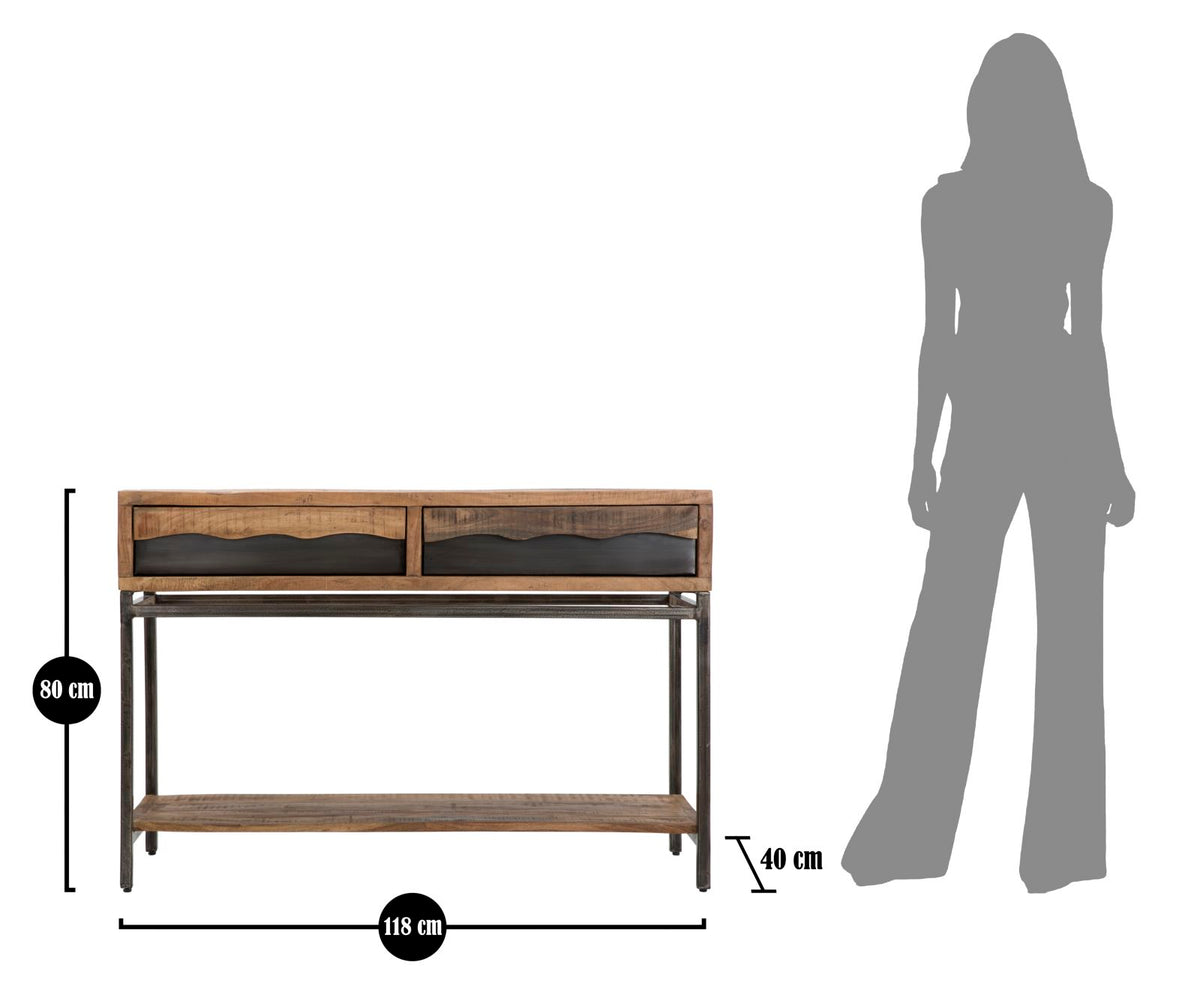 Mauro Ferretti Console Yellowstone 118 x 40 x 80 cm (legno di Acacia Nilotica)