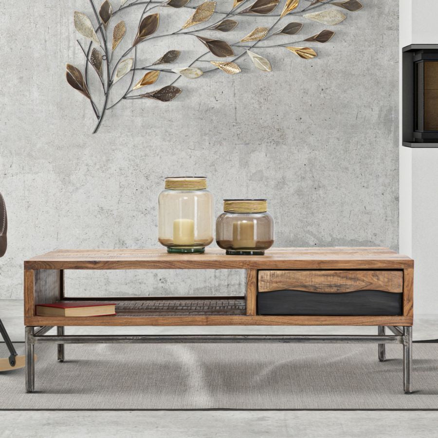 Mauro Ferretti Tavolo da Caffè Yellowstone 118 x 70 x 40 cm (legno di Acacia Nilotica)