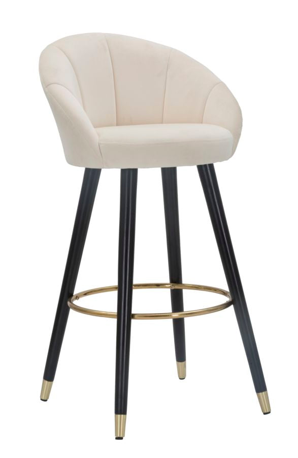 Mauro Ferretti Sgabello Bar Prague Crema 55 x 56 x 104 cm (altezza Seduta 80)