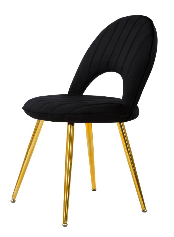 Mauro Ferretti Sedia Flex Nera 52 x 48 x 78 Set 2 pz cm