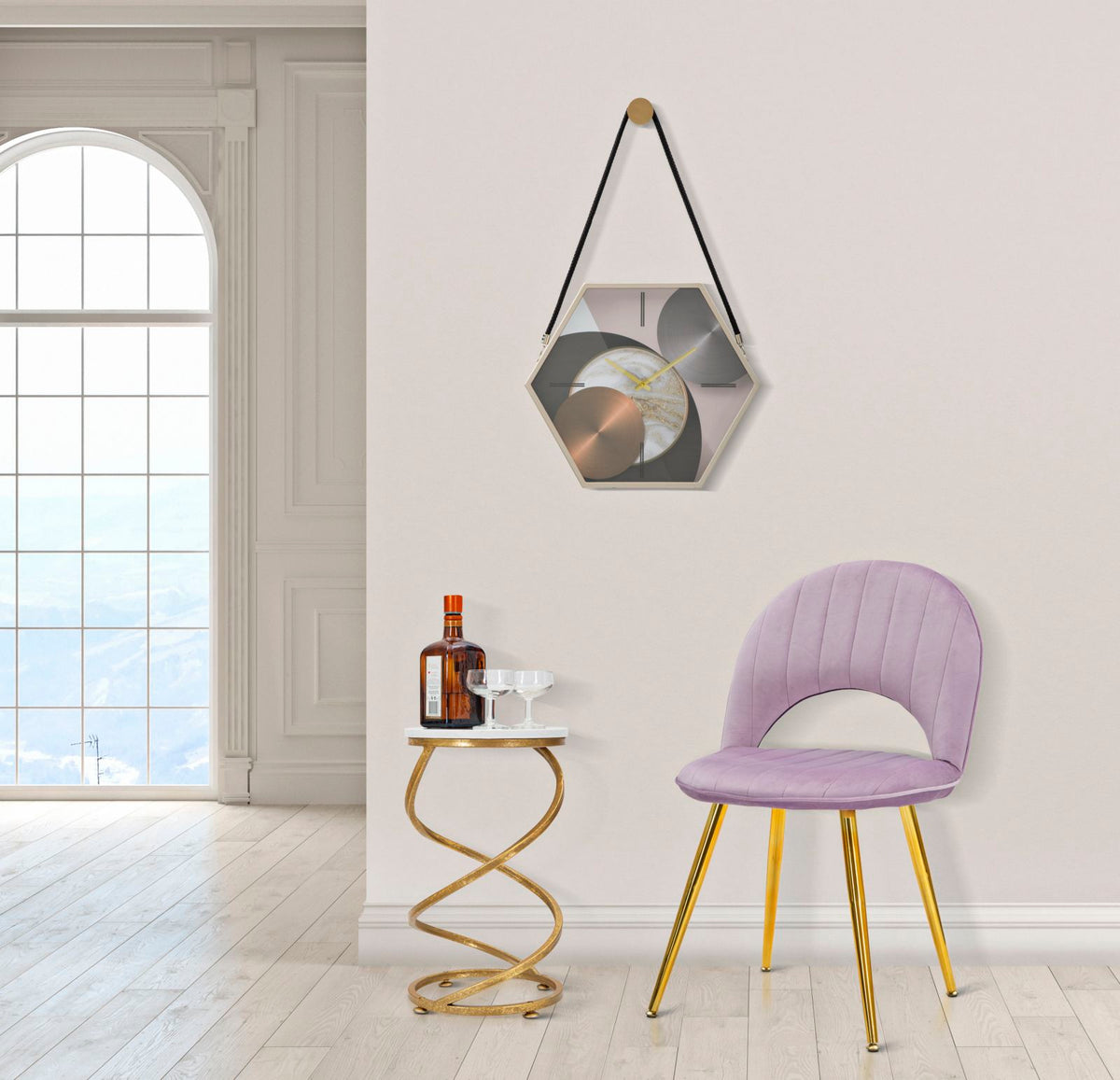 Mauro Ferretti Sedia Flex Rosa 52 x 48 x 78 Set 2 pz cm