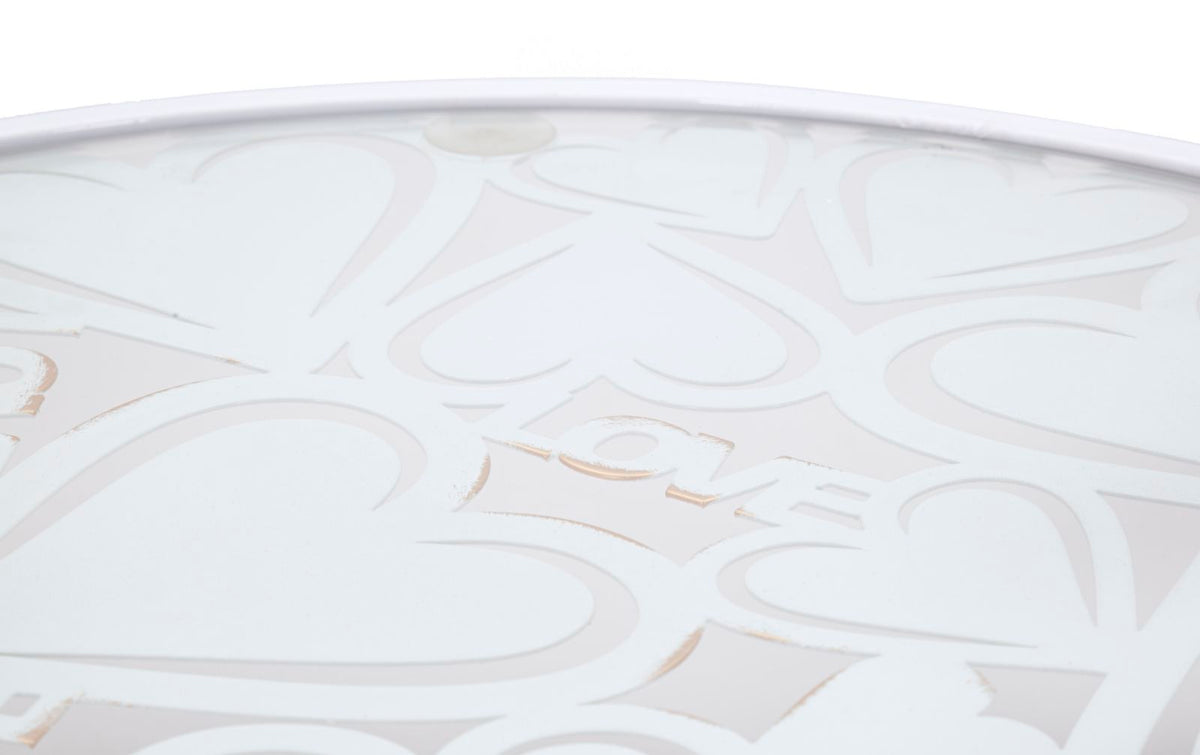 Mauro Ferretti Tavolinetti White Harts Coppia Ø 43 x 60-38 x 55 cm