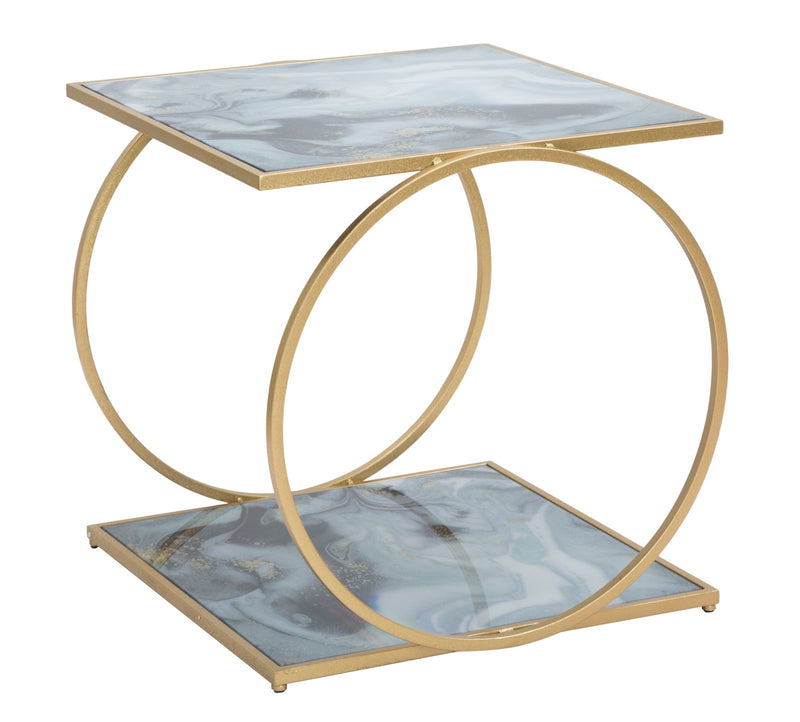 Mauro Ferretti Tavolinetto Glam 2 Level 52,5 x 50 x 51 cm
