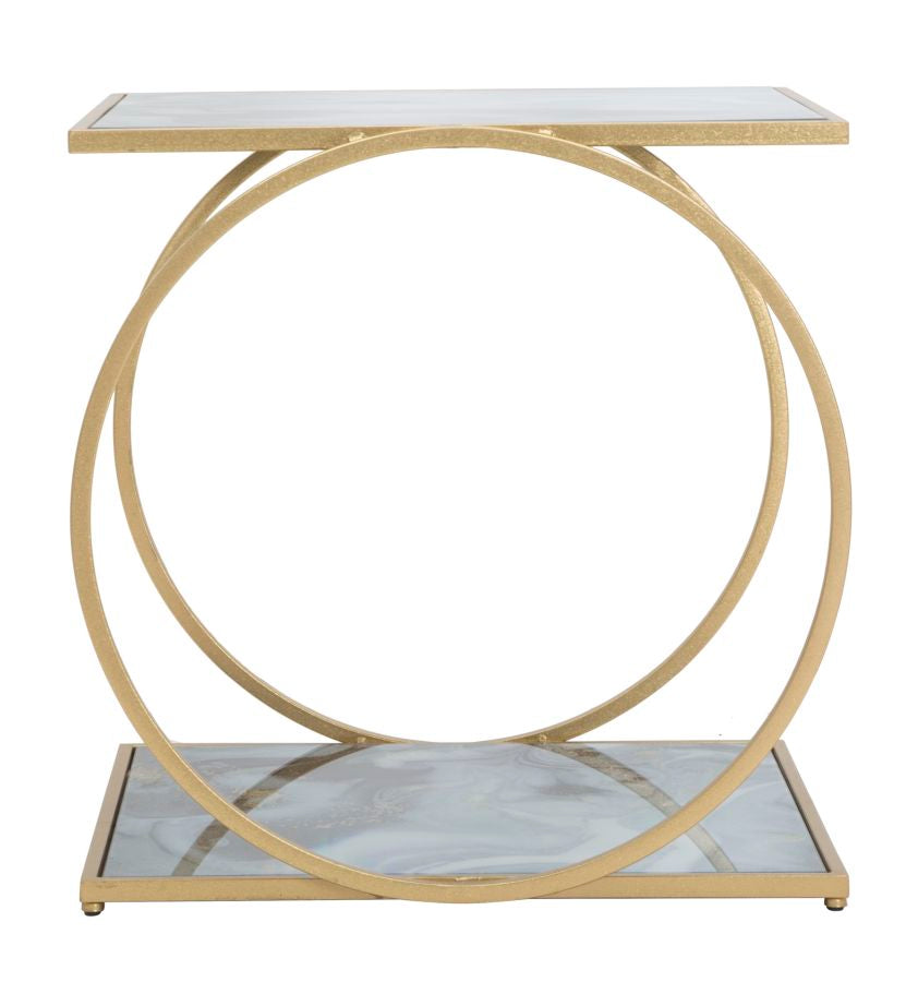 Mauro Ferretti Tavolinetto Glam 2 Level 52,5 x 50 x 51 cm