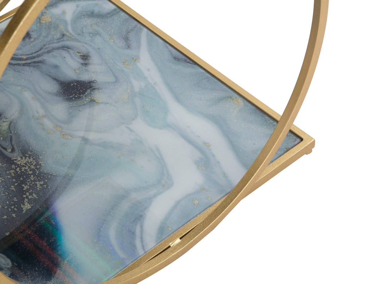 Mauro Ferretti Tavolinetto Glam 2 Level 52,5 x 50 x 51 cm