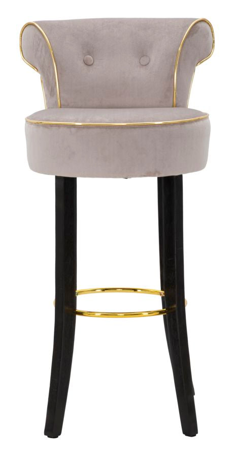 Mauro Ferretti Sgabello Bar Luxy Grigio 46 x 48 x 96 cm (altezza Seduta 75)