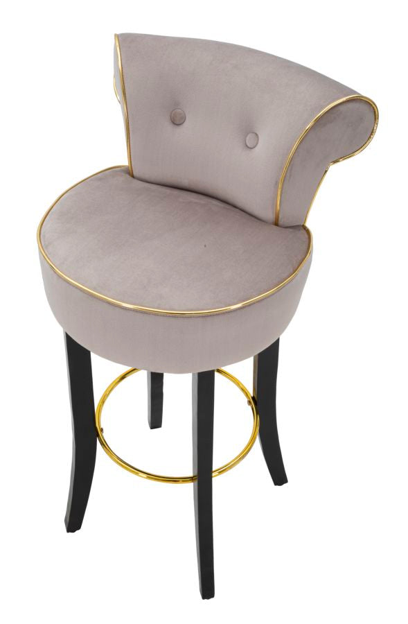 Mauro Ferretti Sgabello Bar Luxy Grigio 46 x 48 x 96 cm (altezza Seduta 75)