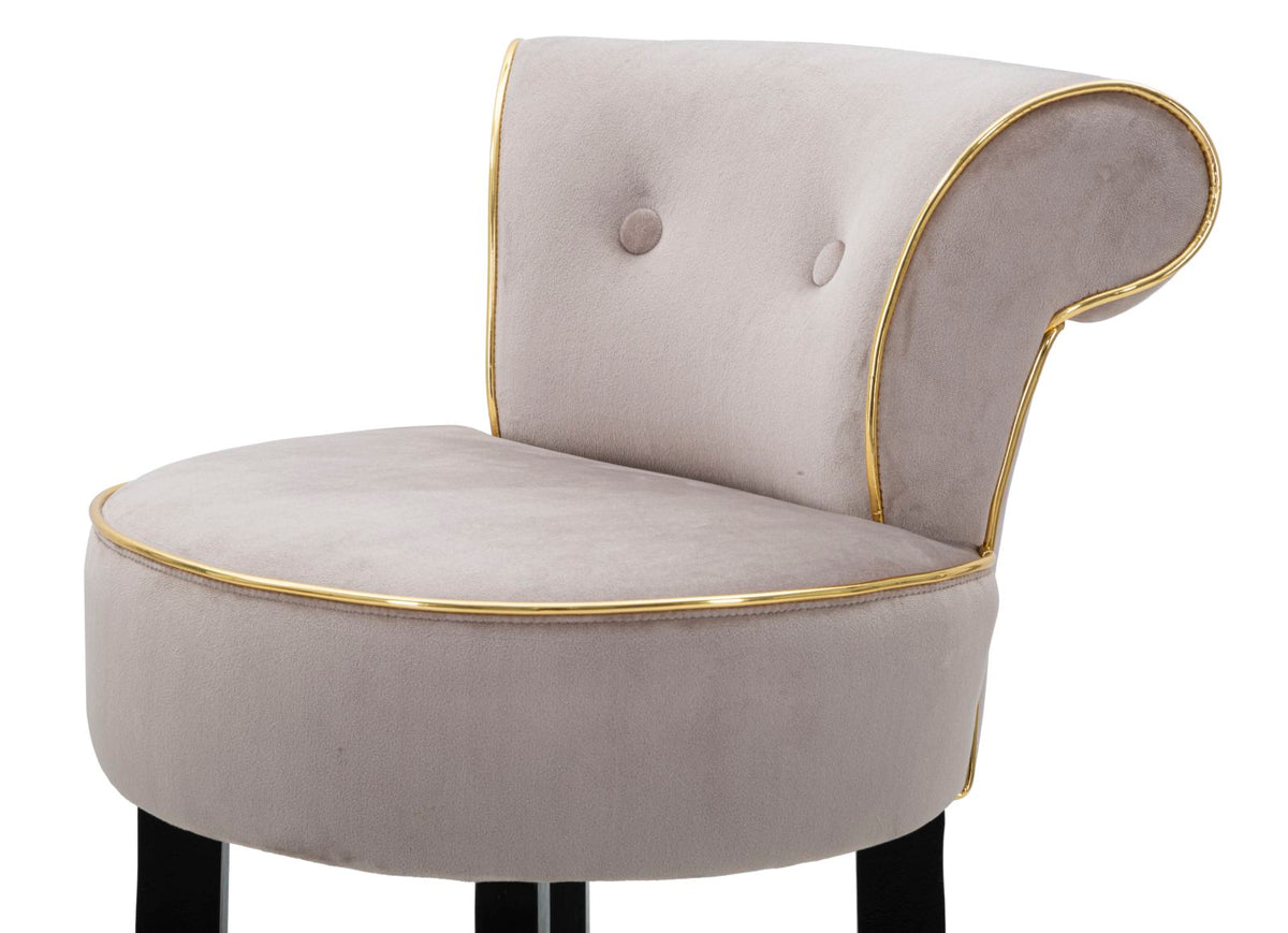 Mauro Ferretti Sgabello Bar Luxy Grigio 46 x 48 x 96 cm (altezza Seduta 75)