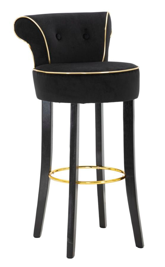 Mauro Ferretti Sgabello Bar Luxy Nero 46 x 48 x 96 cm (altezza Seduta 75)