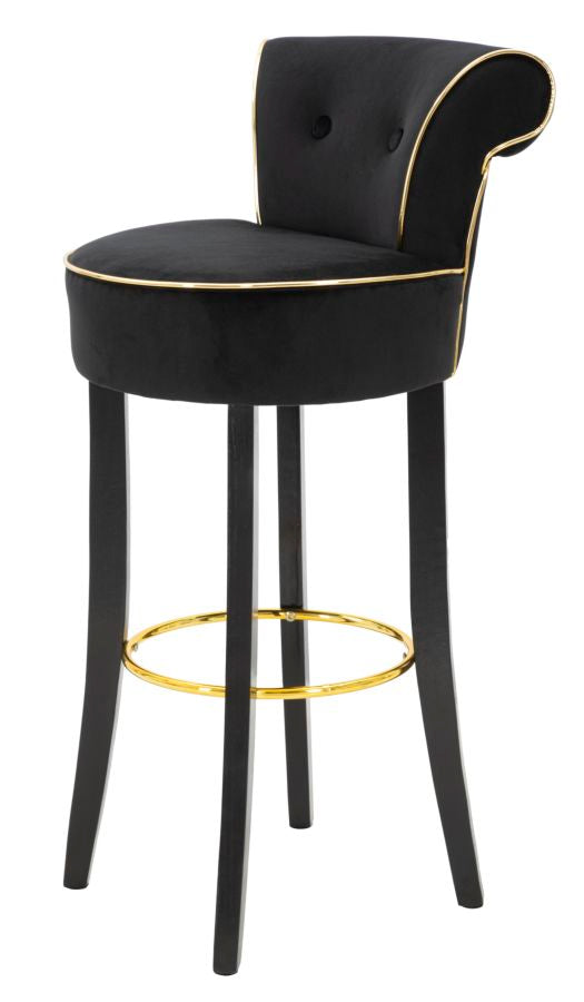 Mauro Ferretti Sgabello Bar Luxy Nero 46 x 48 x 96 cm (altezza Seduta 75)
