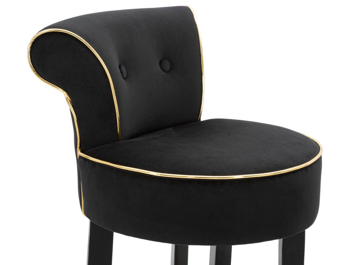 Mauro Ferretti Sgabello Bar Luxy Nero 46 x 48 x 96 cm (altezza Seduta 75)