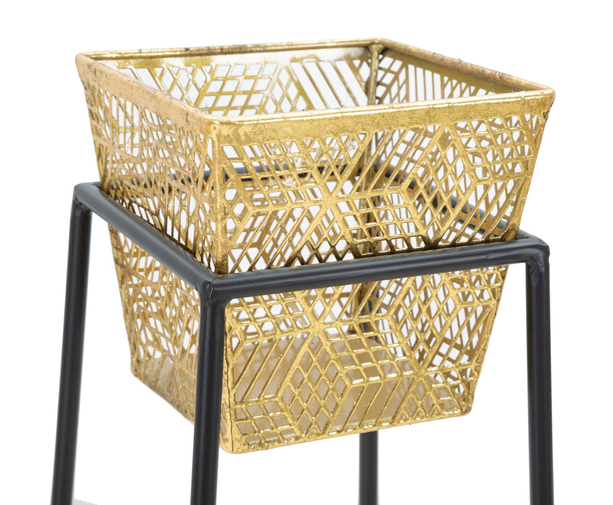 Mauro Ferretti Portavasi Square Coppia Ø 23 x 70-20 x 60 cm