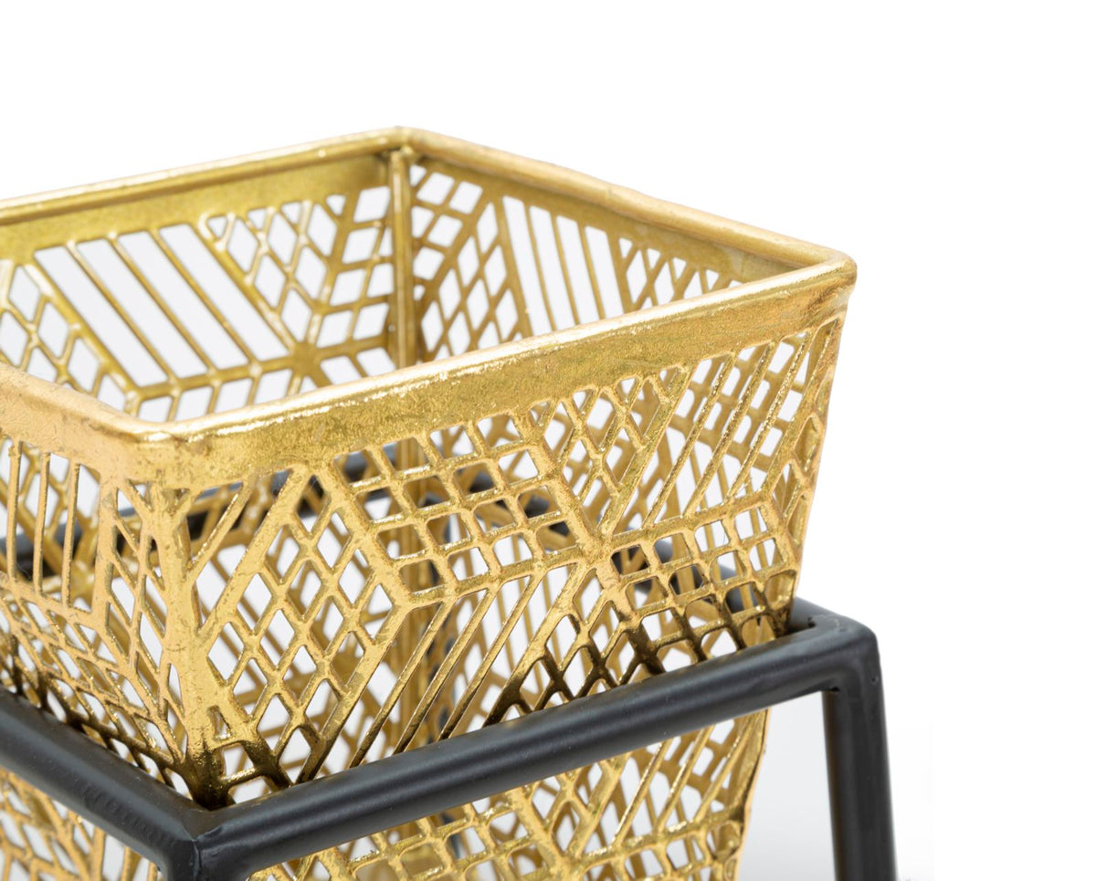Mauro Ferretti Portavasi Square Coppia Ø 23 x 70-20 x 60 cm