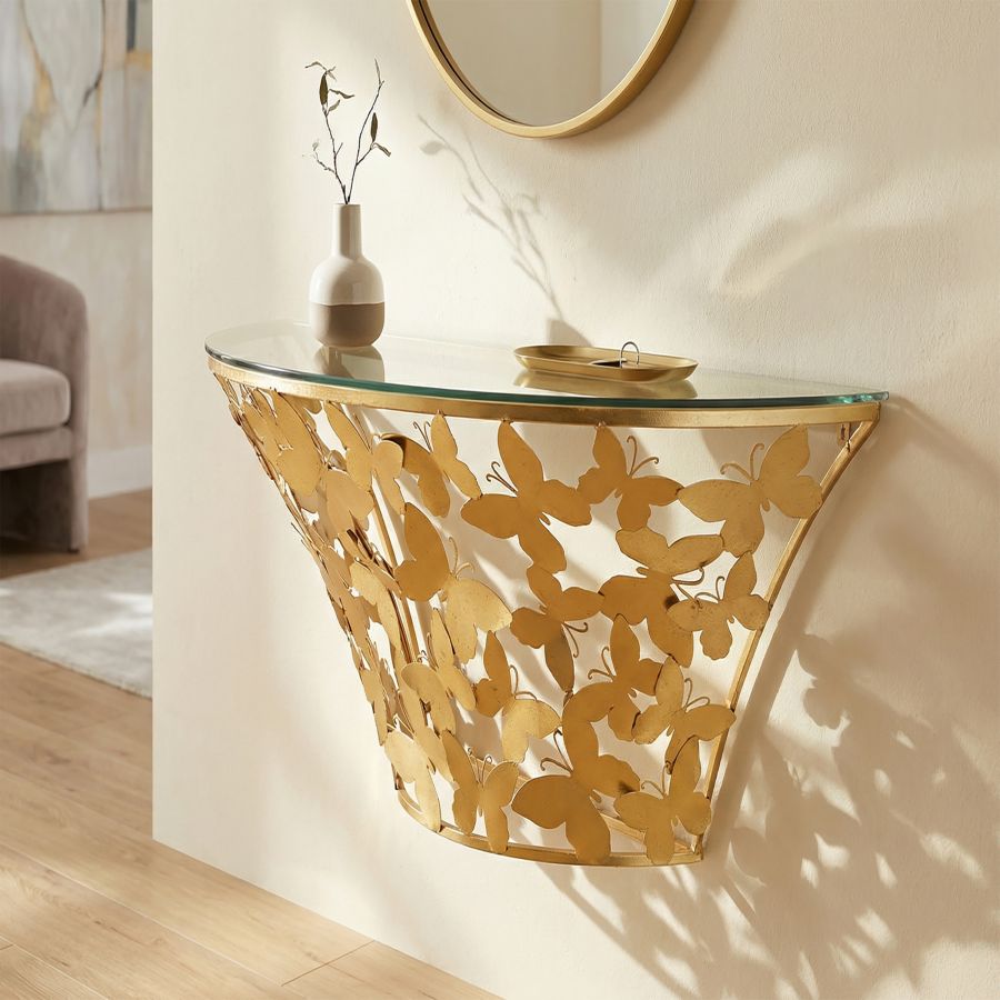 Mauro Ferretti Console Sospesa Butterflies 120 x 40,5 x 37,2 cm