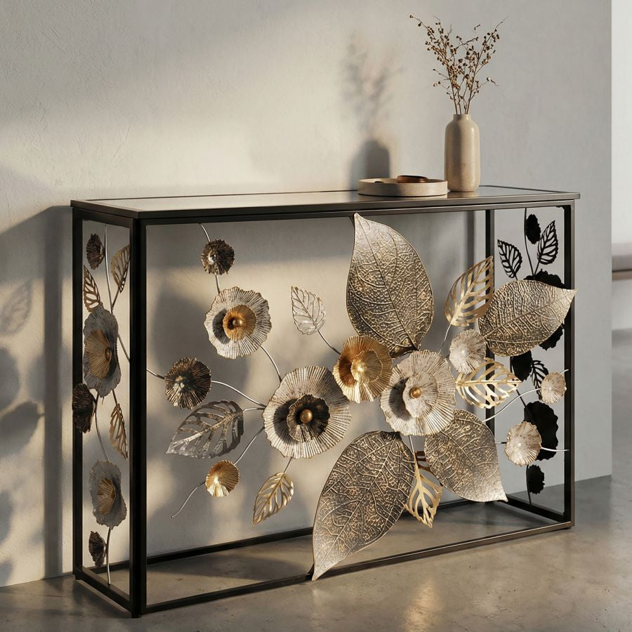 Mauro Ferretti Console Glam Dark 112 x 42 x 80 cm