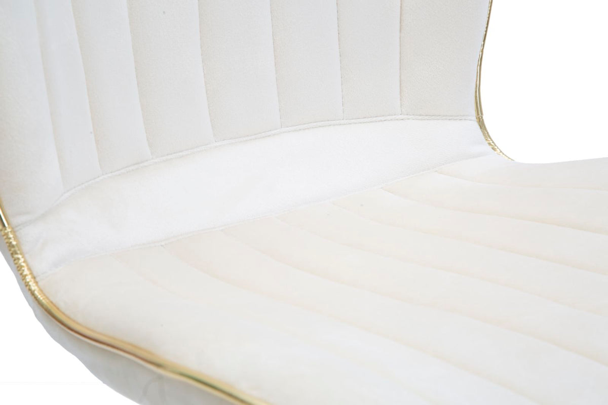 Mauro Ferretti Sedia Paris Space Crema /gold Set 2 pz 46 x 58 x 77 cm