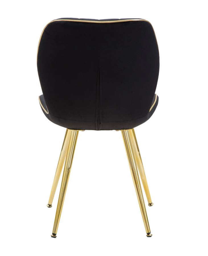 Mauro Ferretti Sedia Paris Space Nera /gold Set 2 pz 46 x 58 x 77 cm