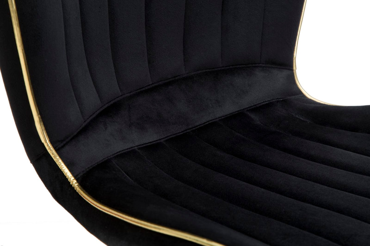 Mauro Ferretti Sedia Paris Space Nera /gold Set 2 pz 46 x 58 x 77 cm