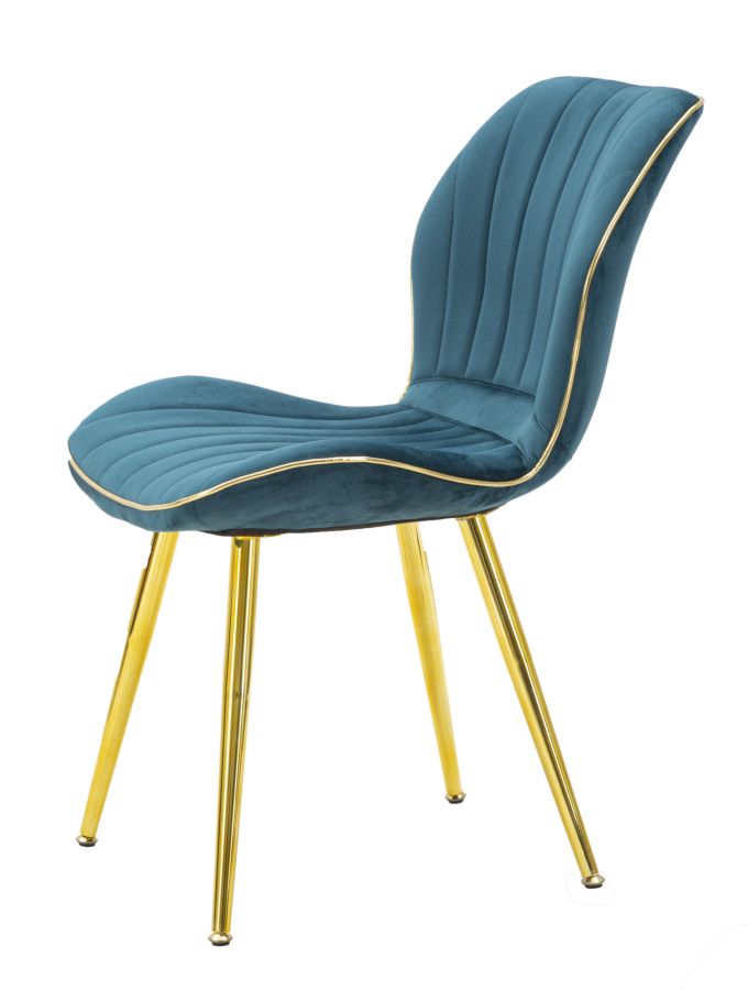 Mauro Ferretti Sedia Paris Space Ottanio/gold Set 2 pz 46 x 58 x 77 cm
