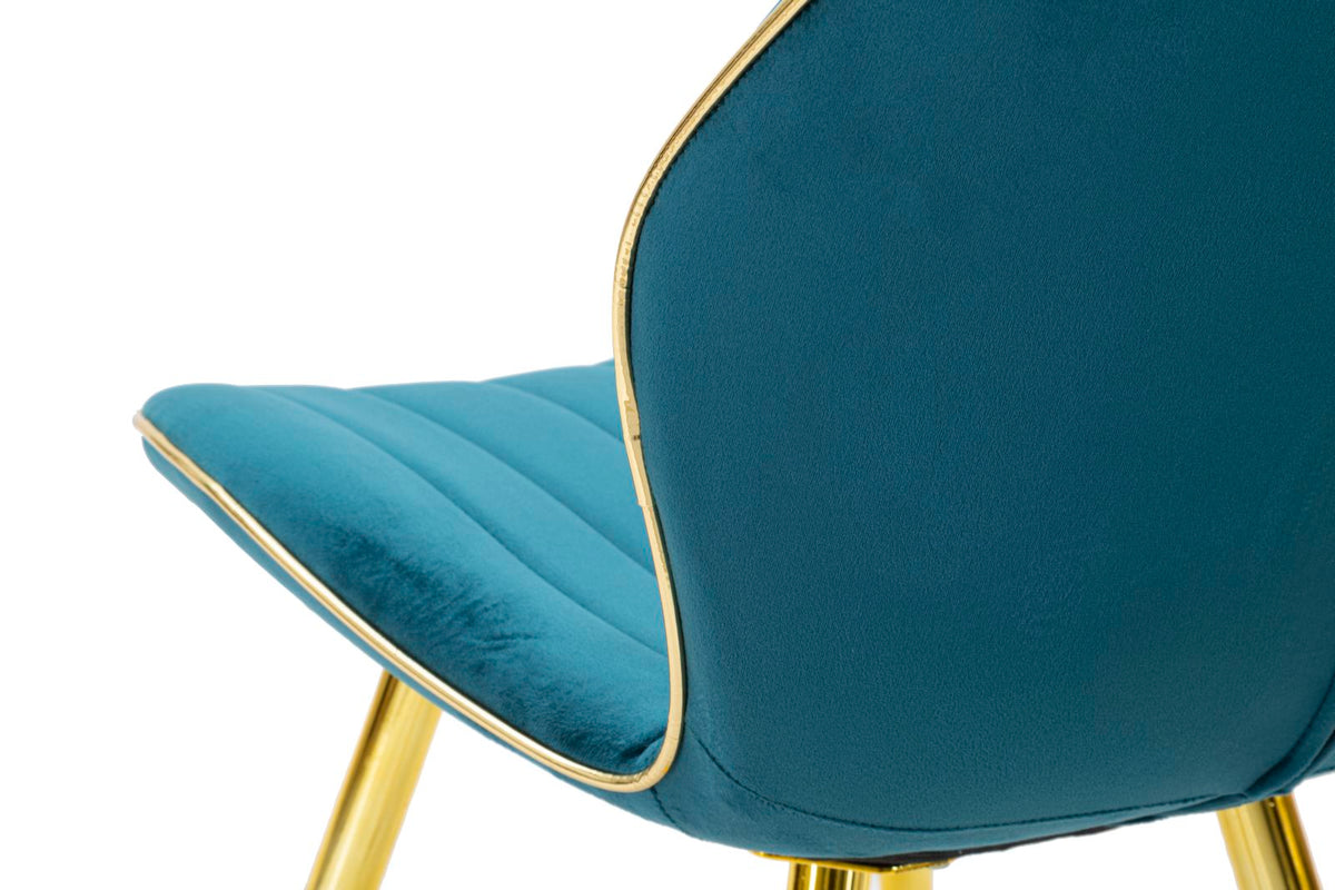 Mauro Ferretti Sedia Paris Space Ottanio/gold Set 2 pz 46 x 58 x 77 cm