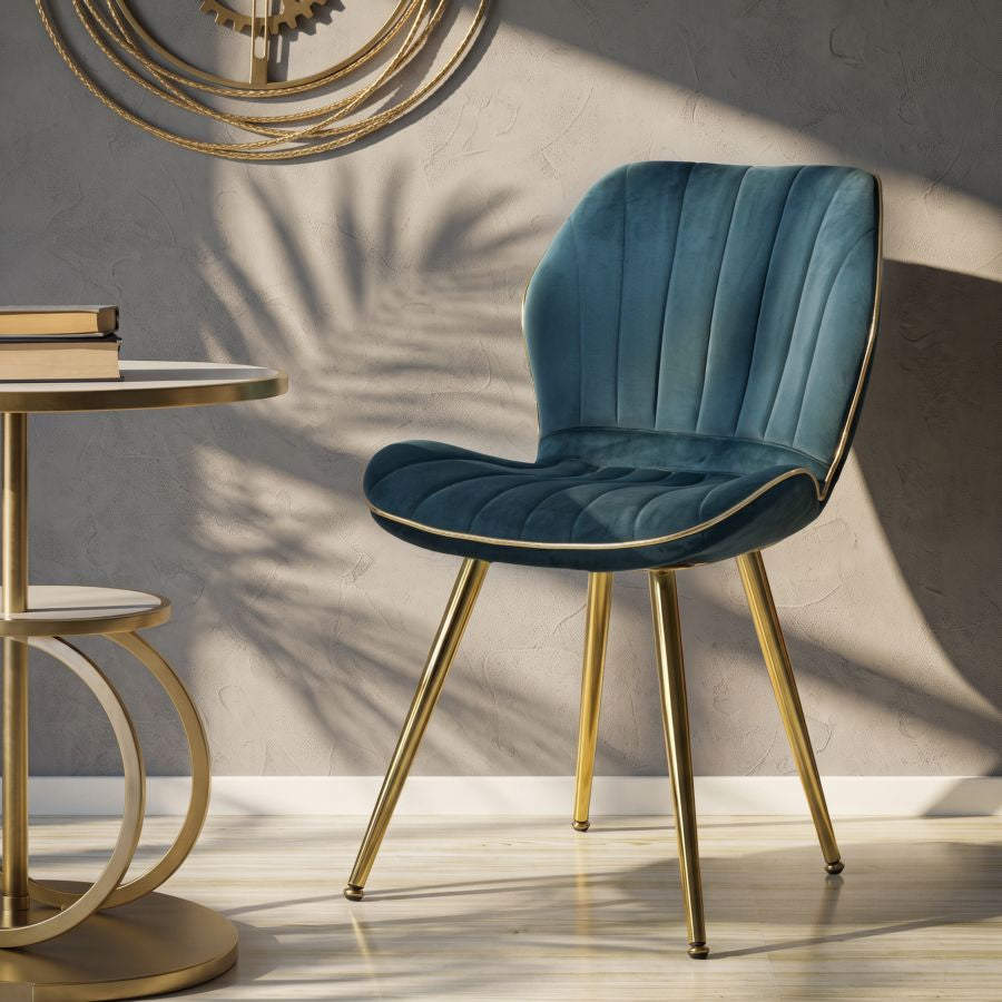 Mauro Ferretti Sedia Paris Space Ottanio/gold Set 2 pz 46 x 58 x 77 cm