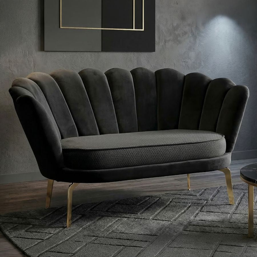 Mauro Ferretti Divano Vienna Plus Nero 136 x 76 x 78 cm