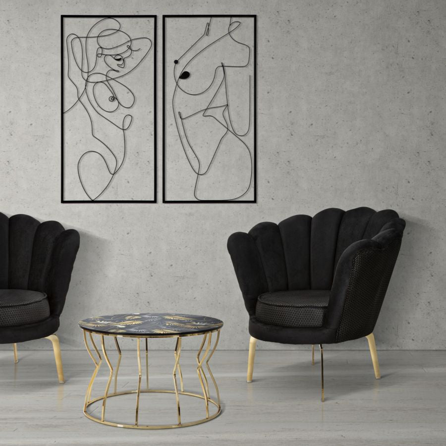 Mauro Ferretti Poltrona Vienna Plus Nera 83 x 76 x 78 cm