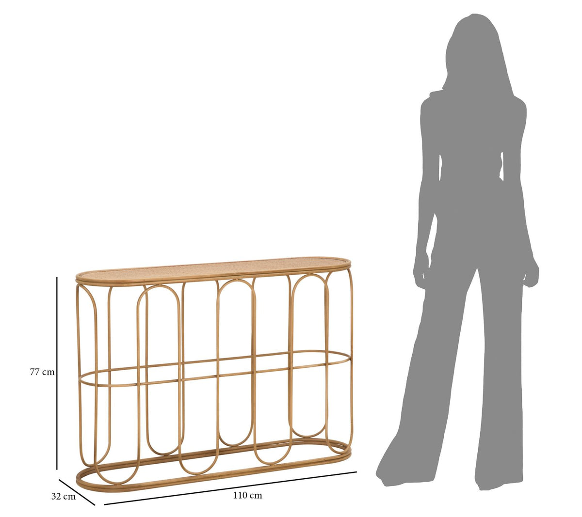 Mauro Ferretti Console Samui 110 x 32 x 77 cm
