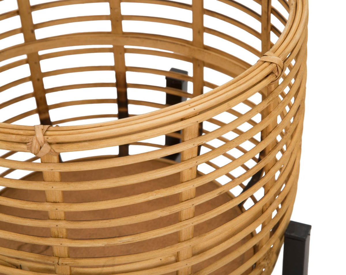Mauro Ferretti Portavasi Rattan Coppia Ø 41 x 47-33 x 39 cm