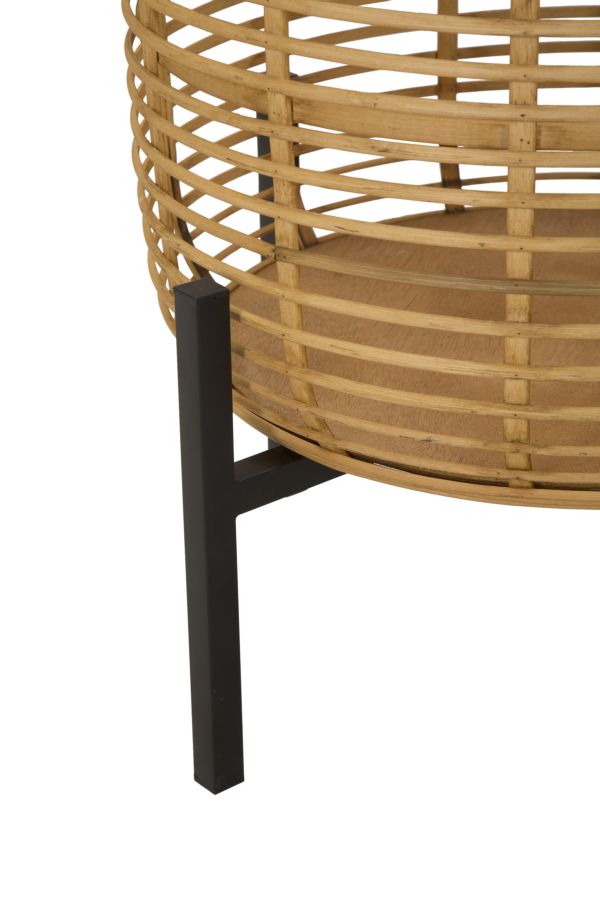 Mauro Ferretti Portavasi Rattan Coppia Ø 41 x 47-33 x 39 cm